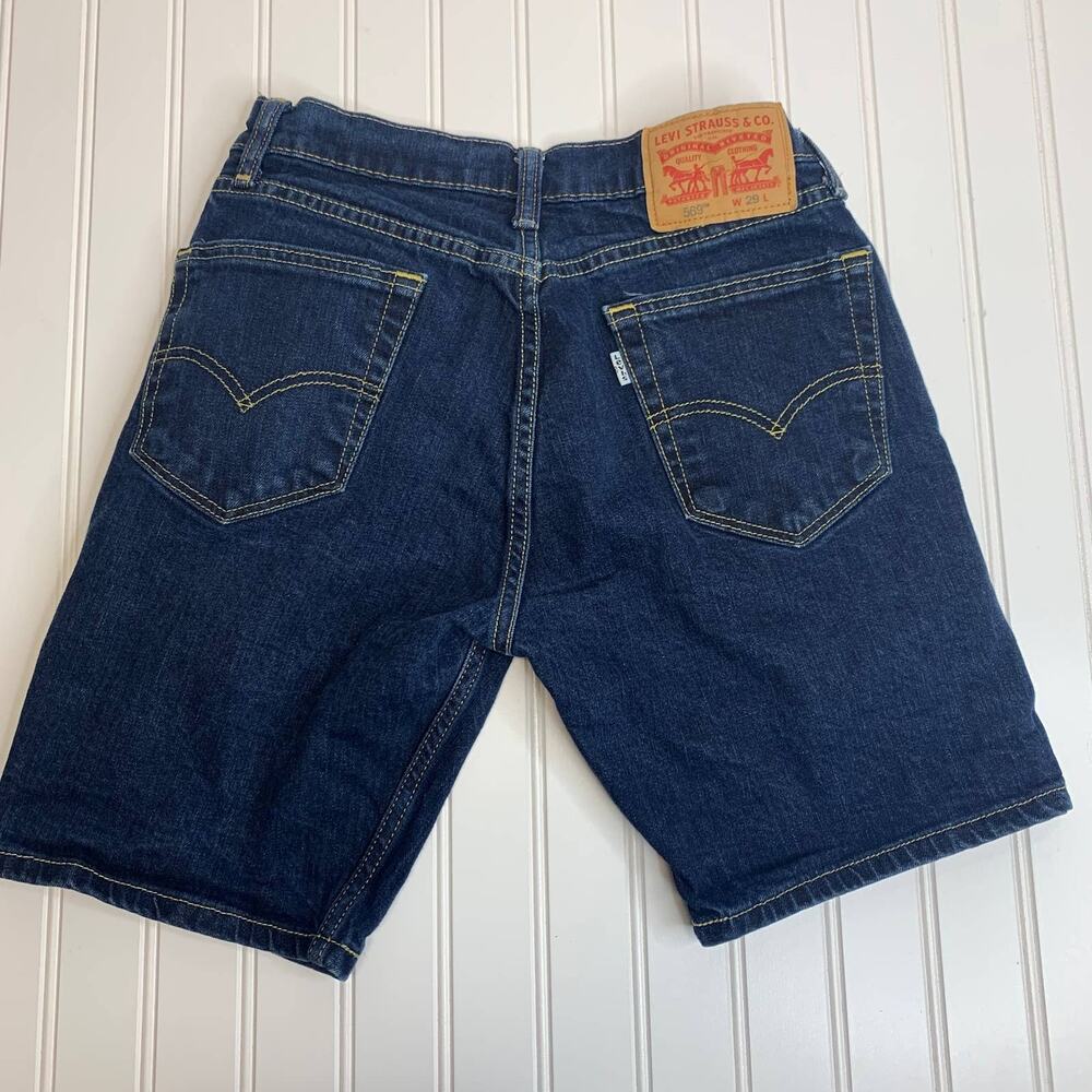 Levi's 569 Dark Fit Bermuda Jean Shorts Sz 29